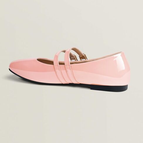 Chicmyth Mary Jane Flats ; Square Toe Patent Leather Flats ; Causal Dressy Business Flat Shoes in Saudi Arabia