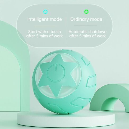 Interactive Cat Toy Ball, Automatic Self Rotating Cat Toys for Indoor Cats, USB Rechargeable Cat Balls with LED Light, Powerball 2.0 Cat Toy, Exercise Toys for Kitten, Blue in Saudi Arabia