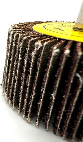 Pro-Graad SuperGrindz 5 Pack 2" x 1" x 1/4" 60 Grit Aluminum Oxide Shank Mounted Abrasive Flap Wheels, Ideal for Metal, Wood, Grinding, Blending, Polishing, Rust & Paint Removal in Kuwait