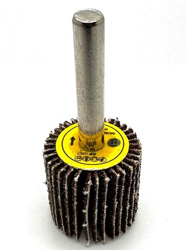 TwistFlex 5 Pack 1" x 1" x 1/4" 40 Grit Aluminum Oxide Shank Mounted Abrasive Flap Wheels, Ideal for Metal, Wood, Grinding, Blending, Polishing, Rust & Paint Removal in Kuwait