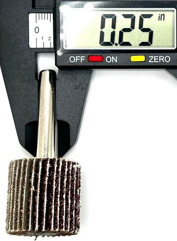 TwistFlex 5 Pack 1" x 1" x 1/4" 40 Grit Aluminum Oxide Shank Mounted Abrasive Flap Wheels, Ideal for Metal, Wood, Grinding, Blending, Polishing, Rust & Paint Removal in Kuwait