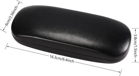 Ingrenlife 3 Pack Eyeglass Case Hard Shell Protector Sunglasses Case Black Glasses Case Hard Shell, 3 Pouch 3 Cleaning Cloth (Black) in Saudi Arabia