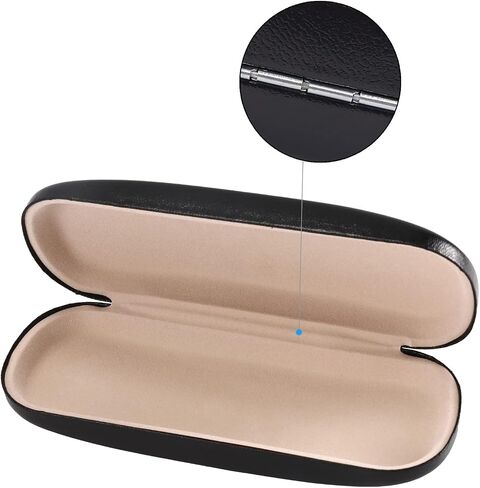 Ingrenlife 3 Pack Eyeglass Case Hard Shell Protector Sunglasses Case Black Glasses Case Hard Shell, 3 Pouch 3 Cleaning Cloth (Black) in Saudi Arabia