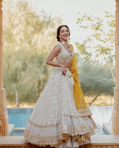 TRENDMALLS Women's Georgette Embroidery Work Lehenga Choli With Dupatta in Saudi Arabia