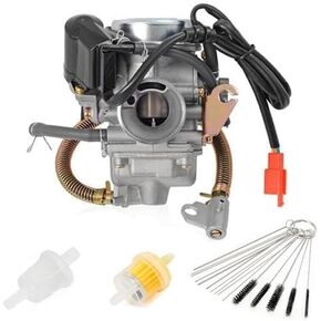 GY6 150cc المكربن ​​24mm PD24J Carb لـ 150cc 125cc 152QMJ 157QMJ 4 السكتة الدماغية محركات كهربائية خنق دراجة نارية سكوتر، GY6 150cc (المكربن ​​مع مجموعة الأنابيب) in Kuwait