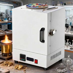 Intelligent High-Temperature Kiln, 0–1150℃ Electrically Enclosed Laboratory Muffle Furnace, Large Capacity 16x16x13.8cm, Used for Jewelry Making, Ceramic Glaze Firing and DIY Projects. in Saudi Arabia