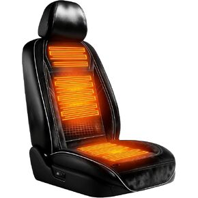 Plush Fluffy Car Seat Cover for Winter, Universal Front Seat Cushion, Non-Slip Fuzzy Seat Cover for Car Truck SUV Van, Soft Fleece Seat Protector (Black-1, Warm, 1PCS) in Saudi Arabia