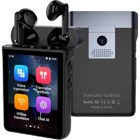 سماعات أذن A9 AI Translation تدعم مكالمات 4G ومشاركة النقاط الساخنة، جهاز مترجم لغة في الوقت الحقيقي مع 144 لغة لا يتطلب تطبيق، ChatGPT/غير متصل/مترجم الصور للسفر والأعمال in Kuwait