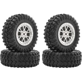 مجموعة إطارات وعجلات RC، إطارات مطاطية ناعمة مقاس 70x25 مم مع حشوات إسفنجية، إطارات خرز بلاستيكية سداسية 5 مم لـ 1/12 MN D90/D91/MN98/MN99S & 1/16 WPL C14/C24/C54/C64/C74/B16/B36 (B；Silevr) in Saudi Arabia
