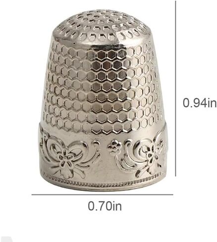 2 Pieces Thimbles for Hand Sewing, Metal Sewing Thimble Finger Protector Accessories in Saudi Arabia