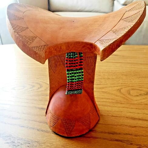African Headrest, Tribal Ethnographic Art Ethiopian Hamar Tribe Mens Borkoto Design, by IDW in Saudi Arabia
