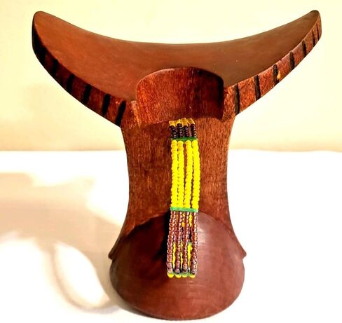 African HeadrestTribal Ethnographic Art Ethiopian Hamar Tribe Mens Wooden Borkoto Design, by IDW in Saudi Arabia