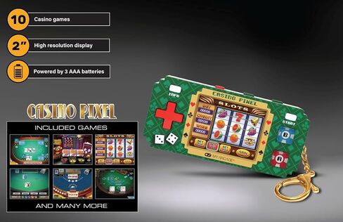 My Arcade Casino Pocket: Retro Casino Arcade Game, 30 Games, Rechargeable Battery, Includes Travel Case and Screen Protector, Roulette, Poker, Blackjack in Saudi Arabia