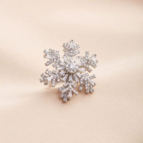 Bleu Clair Snowflake Rings, Funny Rotatable Snowflake Adjustable Big Ring Fidget Rings for Womens in Saudi Arabia