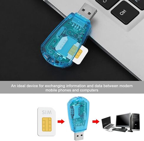 Ciciglow قارئ بطاقات USB، محول قارئ البطاقات شريحة ذاكرة محمولة للهواتف المحمولة المتوافقة GSM CDMA WCDMA مع CD in Saudi Arabia