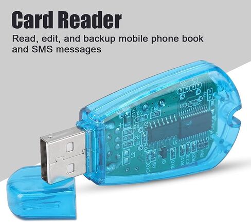 Ciciglow قارئ بطاقات USB، محول قارئ البطاقات شريحة ذاكرة محمولة للهواتف المحمولة المتوافقة GSM CDMA WCDMA مع CD in Saudi Arabia