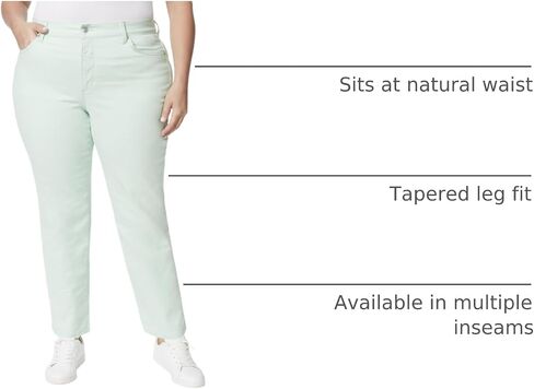 Gloria Vanderbilt Women's Amanda Classic High Rise Tapered Jean, Zermatt Wash, 10 Petite in Saudi Arabia