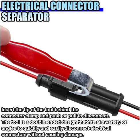Electrical Disconnect Pliers 37960, Electrical Connector Separator 13120, Automotive Fuel Line Terminal Removal Tool, Spark Plug & Push Tab Style Connector Pliers, Car Electrical Tool Kit (Red) in Saudi Arabia