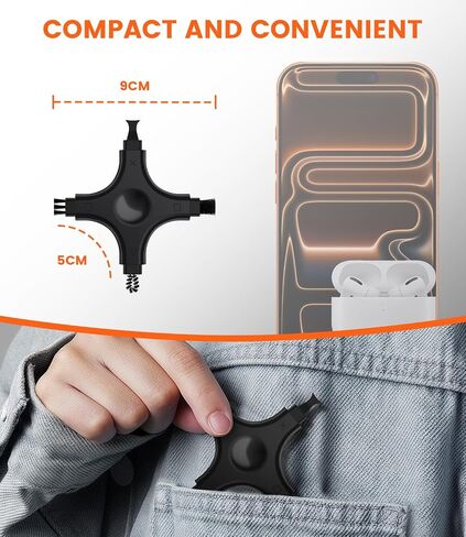 CODOGOY iPhone Cleaning Kit Port Cleaner Repair & Restore Tool Soft Brush Cleaning Tool Fit for All Devices in Kuwait