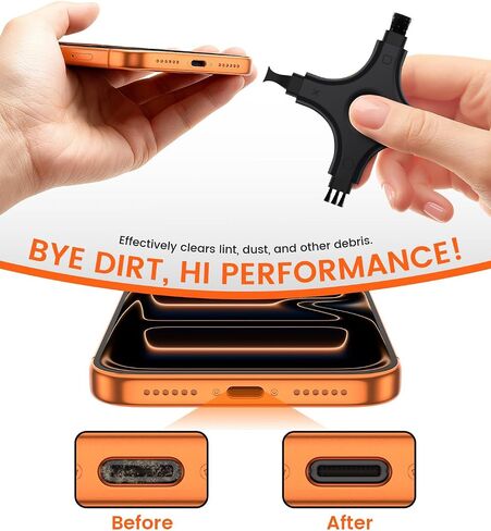 CODOGOY iPhone Cleaning Kit Port Cleaner Repair & Restore Tool Soft Brush Cleaning Tool Fit for All Devices in Kuwait