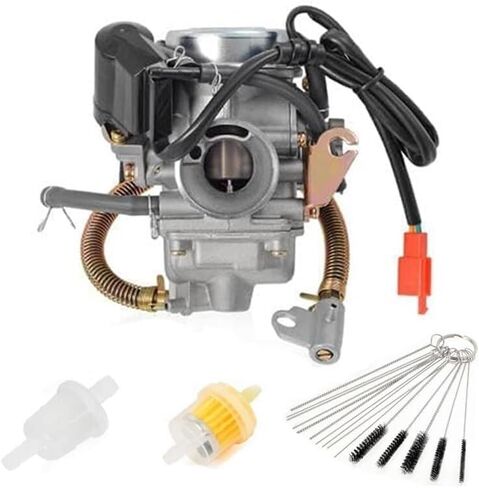GY6 150cc المكربن ​​24mm PD24J Carb لـ 150cc 125cc 152QMJ 157QMJ 4 السكتة الدماغية محركات كهربائية خنق دراجة نارية سكوتر، GY6 150cc (المكربن ​​مع مجموعة الأنابيب) in Kuwait