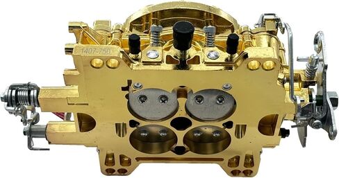 1407 4 Barrel Carburetor Replacement for 750 CFM Manual Choke Square Bore Air Valve Secondary (Golden) in Saudi Arabia