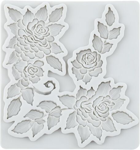 Rose Flower Polymer Clay Mold Rose and Leaves Silicone Molds for DIY Crafts Epoxy Resin Casting Air Dry Polymer Clay Plaster Jewelry Making in Saudi Arabia