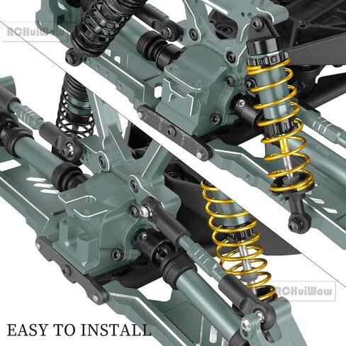 علبة نقل RC مع 37T Diff Gear جزء ترقيات لـ 1/10 Slash 4x4(VXL)، Rustler 4x4(VXL)، Stampede 4x4(VXL)، Jato 4x4 (VXL)، XO-1، علبة تروس معدنية أمامية خلفية تفاضلية، أزرق داكن in Kuwait
