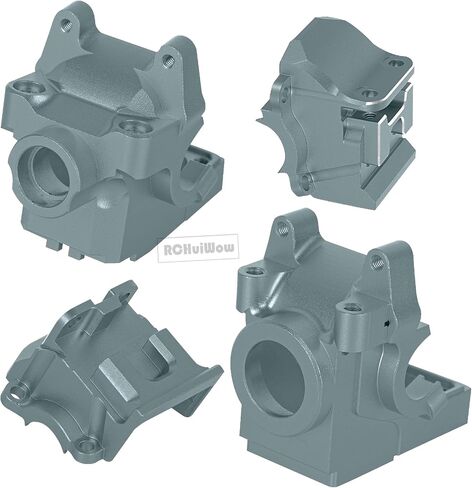 علبة نقل RC مع 37T Diff Gear جزء ترقيات لـ 1/10 Slash 4x4(VXL)، Rustler 4x4(VXL)، Stampede 4x4(VXL)، Jato 4x4 (VXL)، XO-1، علبة تروس معدنية أمامية خلفية تفاضلية، أزرق داكن in Kuwait