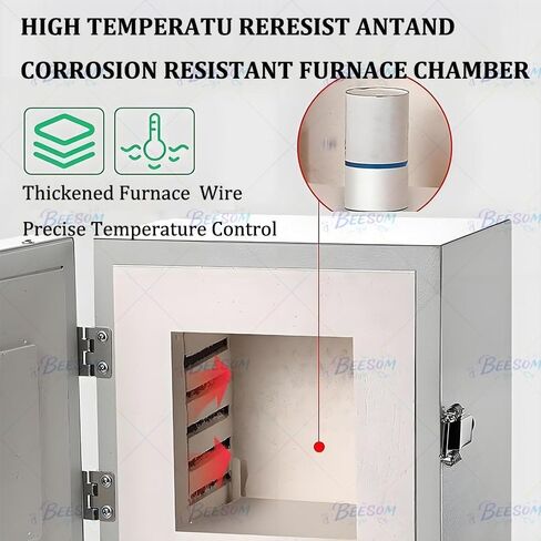2000w Tabletop Muffle Furnace,1150℃ Electric Kiln for Jewelry Casting,Burnout Oven with 4-Sided Heating,Suitable for Lab Sintering & Home Pottery in Saudi Arabia