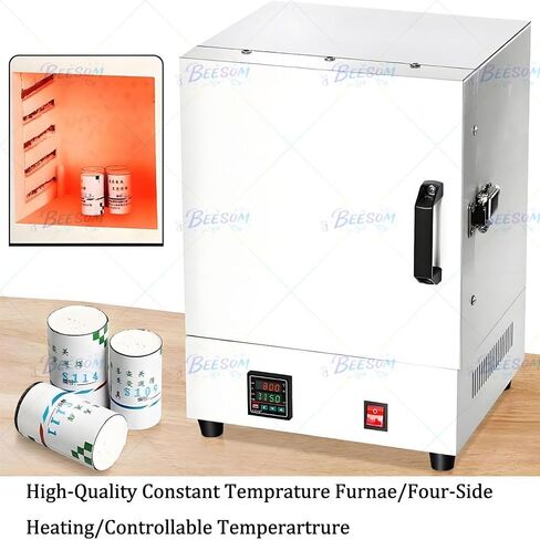 2000w Tabletop Muffle Furnace,1150℃ Electric Kiln for Jewelry Casting,Burnout Oven with 4-Sided Heating,Suitable for Lab Sintering & Home Pottery in Saudi Arabia