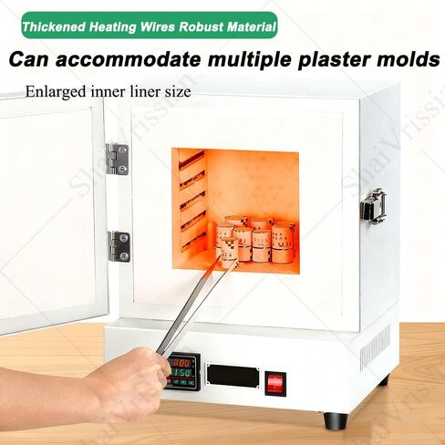 Electric Kiln Furnace,Electric Burnout Oven Kiln,1150℃ Metal Melting Furnace,Rapid Heating,Intelligent Digital Display Screen,for Jewelry Making and DIY Projects in Saudi Arabia