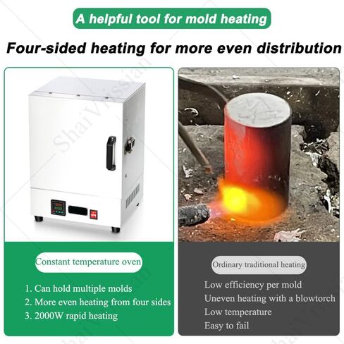 Electric Kiln Furnace,Electric Burnout Oven Kiln,1150℃ Metal Melting Furnace,Rapid Heating,Intelligent Digital Display Screen,for Jewelry Making and DIY Projects in Saudi Arabia