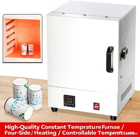 Electric Kiln, 2000W Compact Tabletop Furnace, Maximum Temperature 1150℃, for Jewelry Making, Metal Casting, Pottery Glazing and DIY Projects in Saudi Arabia