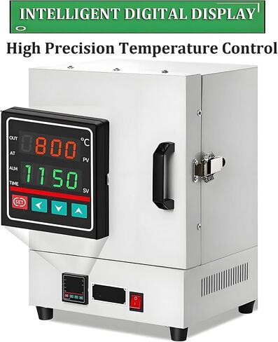 Electric Kiln, 2000W Compact Tabletop Furnace, Maximum Temperature 1150℃, for Jewelry Making, Metal Casting, Pottery Glazing and DIY Projects in Saudi Arabia