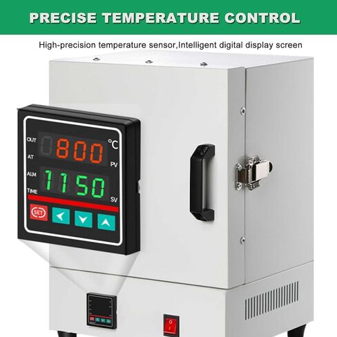 Intelligent High-Temperature Kiln, 1150°C, 2000w Tabletop Muffle Furnace, Large Capacity (16x16x13.8cm), Suitable For Lost-Wax Casting, Metal Clay Sintering, Enamel Painting, And Mold Dewaxing. in Saudi Arabia