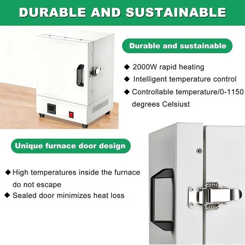 1150℃ Electric Kiln - Metal Smelting And Jewelry Processing Furnace,Laboratory Enclosed Muffle Furnace Suitable For Metal Smelting Ceramic Firing,With Digital Display, Professional Laboratory Furnace in Saudi Arabia