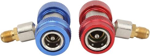 CHICIRIS R134A AC Air Condition Quick Coupler High Low Adapter for HVAC, High Flow Rate Quick Connectors for AC Manifold Gauge Set, Red and Blue, Set of 2 in Saudi Arabia