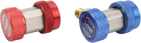 CHICIRIS R134A AC Air Condition Quick Coupler High Low Adapter for HVAC, High Flow Rate Quick Connectors for AC Manifold Gauge Set, Red and Blue, Set of 2 in Saudi Arabia