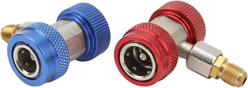CHICIRIS R134A AC Air Condition Quick Coupler High Low Adapter for HVAC, High Flow Rate Quick Connectors for AC Manifold Gauge Set, Red and Blue, Set of 2 in Saudi Arabia