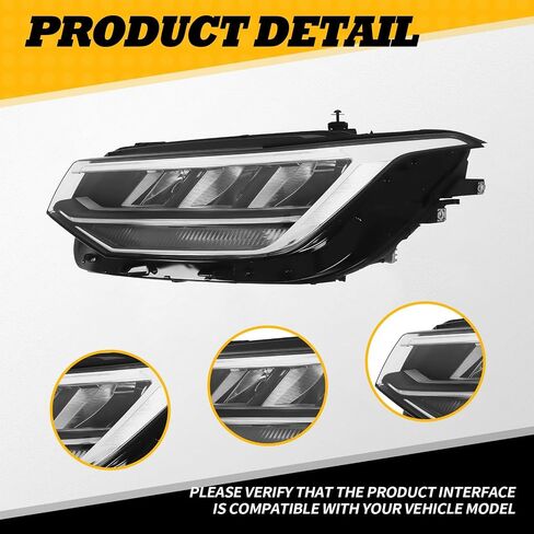 Left Headlight Assembly W/O AFS Compatible with Ti-guan S/SE 2022-2024 W/Bulb Front Driver Side Headlamp 20-19130-00-9 5NL941035A in Saudi Arabia