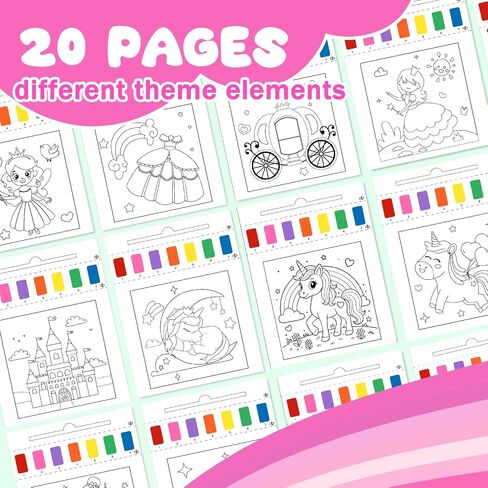 AGGKKY 3 Pack Paint with Water Coloring Books for Kids Toddlers Painting Book Kits Arts and Crafts for Kids Travel Activities Birthday Christmas Stocking Stuffers Toy Gift (Princess+Mermaid+Dino) in Saudi Arabia