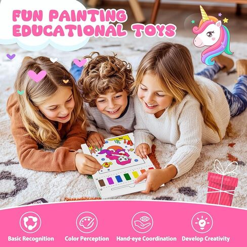 AGGKKY 3 Pack Paint with Water Coloring Books for Kids Toddlers Painting Book Kits Arts and Crafts for Kids Travel Activities Birthday Christmas Stocking Stuffers Toy Gift (Princess+Mermaid+Dino) in Saudi Arabia