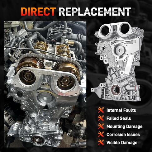 25199424 Engine Timing Cover Compatible with Chevy Sonic 2012-2017 Cruze 2011-2016 Trax 2013-2020 Buick Encore 2013-2017，Timing Chain Oil Pump Cover for 1.4L Engine Replace#25195406 55581012 55595611 in Saudi Arabia