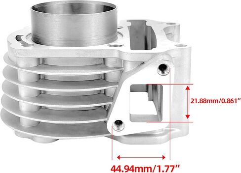 مجموعة أسطوانة رأس الأسطوانة مع مجموعة أسطوانات كبيرة GY6 80cc 47 مم مجموعة إعادة بناء السكوتر مناسبة لمحرك 139QMB 1P39QMB الدراجة ATV Go Kart UTV in Kuwait