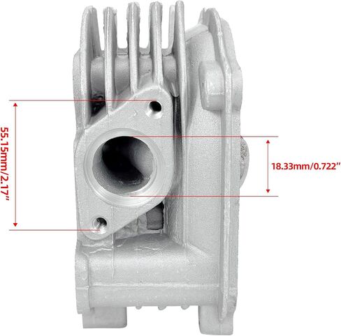 مجموعة أسطوانة رأس الأسطوانة مع مجموعة أسطوانات كبيرة GY6 80cc 47 مم مجموعة إعادة بناء السكوتر مناسبة لمحرك 139QMB 1P39QMB الدراجة ATV Go Kart UTV in Kuwait