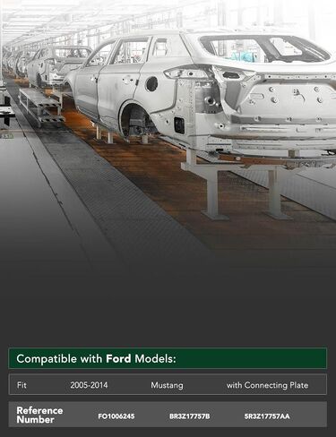 YHTAUTO المصد الأمامي لتعزيز الصدمات الفولاذية المتوافقة مع Ford Mustang 2005-2014 Front، مع لوحة توصيل، تعزيز دعم الشبكة in Saudi Arabia