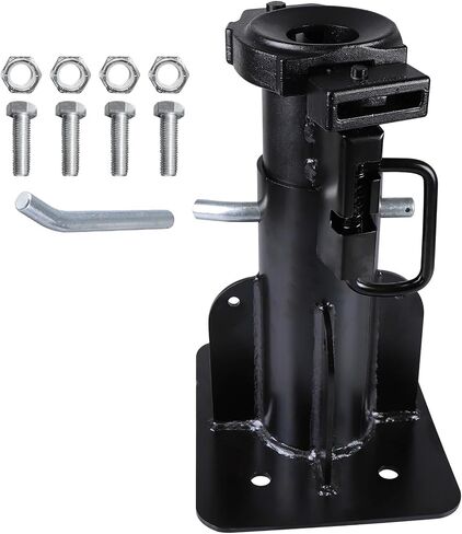 Adjustable 5th Wheel to Gooseneck Adapter Hitch 15-17" Retracted Height, 2-5/16" Ball, 30,000 LBS Capacity, Q235 Steel Coupler Converter for Trailer/RV in Saudi Arabia