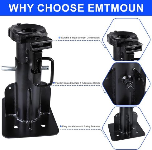 Adjustable 5th Wheel to Gooseneck Adapter Hitch 15-17" Retracted Height, 2-5/16" Ball, 30,000 LBS Capacity, Q235 Steel Coupler Converter for Trailer/RV in Saudi Arabia