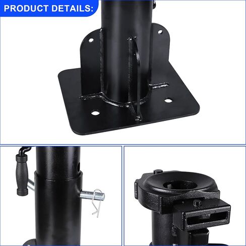 Adjustable 5th Wheel to Gooseneck Adapter Hitch 15-17" Retracted Height, 2-5/16" Ball, 30,000 LBS Capacity, Q235 Steel Coupler Converter for Trailer/RV in Saudi Arabia